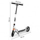 Trotineta din aluminiu ECOTOYS CS008 pliabila alba