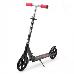 Trotineta urbana ECOTOYS SSWT-2019 cadru usor din aluminiu roti mari cu amortizor picior de sprijin neagra