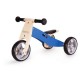 Tricicleta ECOTOYS YM-BB-01 cu pedale 2 in 1 din lemn albastra