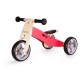 Tricicleta ECOTOYS YM-BB-01 cu pedale 2 in 1 din lemn roz