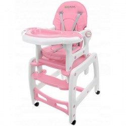 Scaun de masa 3 in 1 Ecotoys HC-223 Roz