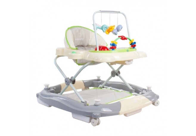 Premergator Sun Baby Pisicuta 021 cu functie de balansoar - Green Grey
