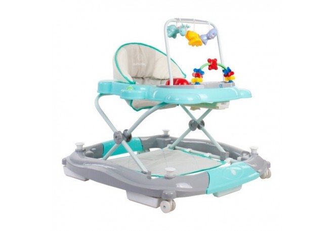 Premergator Sun Baby Pisicuta 021 cu functie de balansoar - Turquoise Grey