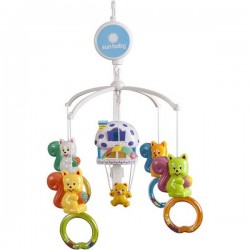 Carusel muzical Sun Baby 011 cu lampa sunete si jucarii