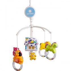 Carusel muzical Sun Baby 012 cu lampa sunete si jucarii