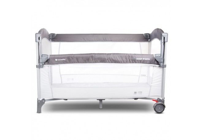 Patut pliabil Sun Baby 005 cu laterala culisanta Grey