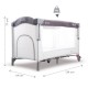 Patut pliabil Sun Baby 005 cu laterala culisanta Grey