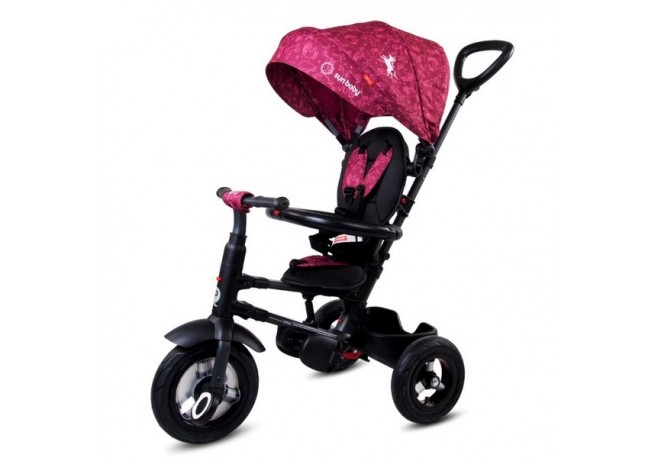 Tricicleta pliabila cu roti gonflabile Sun Baby 014 Qplay Rito - Purple Unicorn