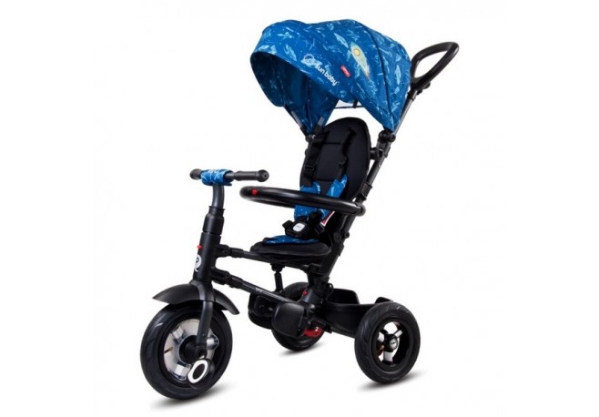 Tricicleta pliabila cu roti gonflabile Sun Baby 014 Qplay Rito - Blue UFO