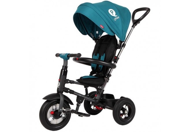 Tricicleta pliabila cu roti gonflabile Sun Baby 014 Qplay Rito - Turquoise