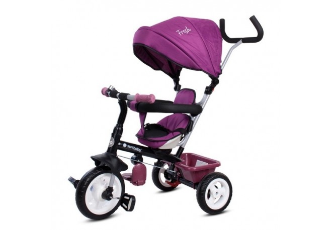 Tricicleta cu sezut reversibil Sun Baby 017 Fresh 360 - Burgundy