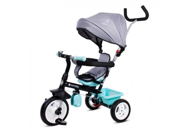 Tricicleta cu sezut reversibil Sun Baby 017 Fresh 360 - Turquoise Grey