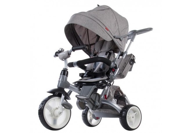 Tricicleta cu sezut reversibil Sun Baby 007 Little Tiger - Melange Grey