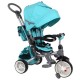Tricicleta cu sezut reversibil Sun Baby 007 Little Tiger - Melange Turquoise