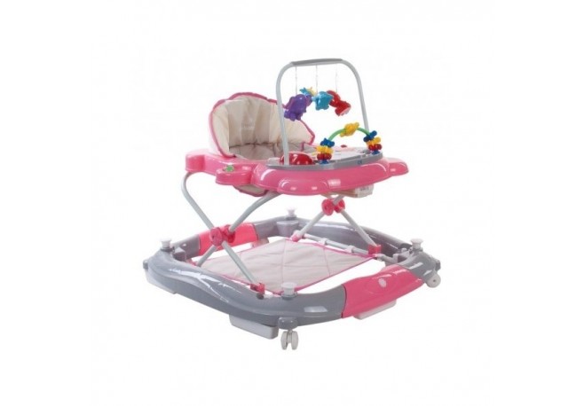 Premergator Sun Baby Pisicuta 011 cu functie de balansoar - Pink Grey