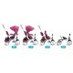 Tricicleta cu sezut reversibil Sun Baby 007 Little Tiger - Burgundy