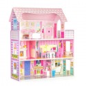 Casuta de papusi din lemn cu mobilier Ecotoys F0373