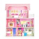 Casuta de papusi din lemn cu mobilier Ecotoys F0373