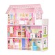 Casuta de papusi din lemn cu mobilier Ecotoys F0373