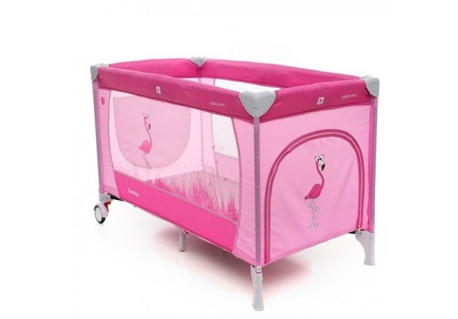 Patut pliabil cu 2 nivele Coto Baby Samba Plus Pink