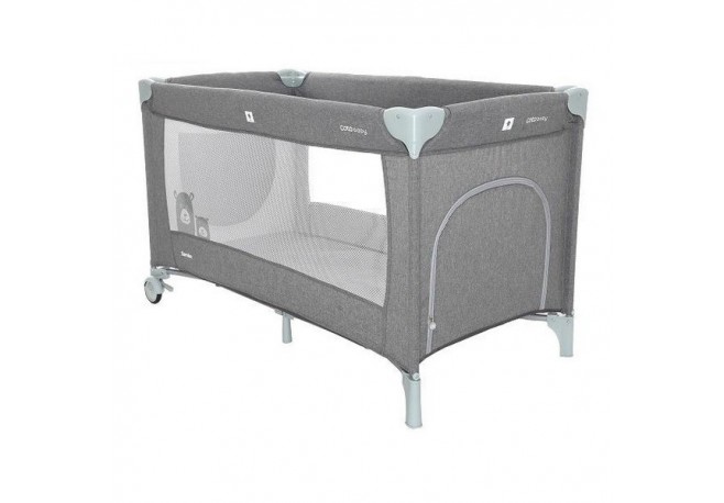 Patut pliabil cu un nivel Coto Baby Samba Dark Grey