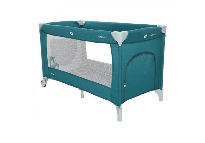 Patut pliabil cu un nivel Coto Baby Samba Turquoise