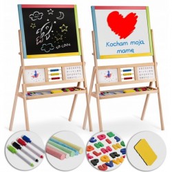 Tabla educationala cu doua fete si accesorii Ricokids RK-801 113 x 69 x 37 cm Multicolora