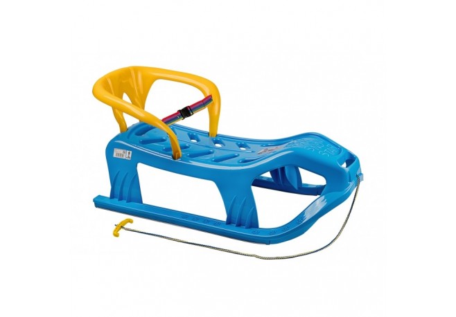 Sanie copii Marmat Snow Star Z cu spatar - Albastru