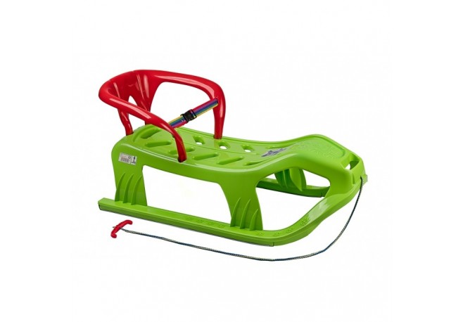 Sanie copii Marmat Snow Star Z cu spatar - Verde