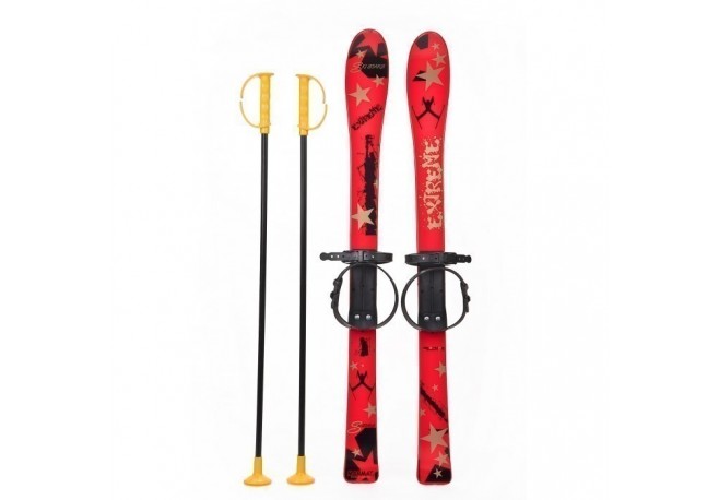 Schiuri copii Marmat 90 cm - Rosu
