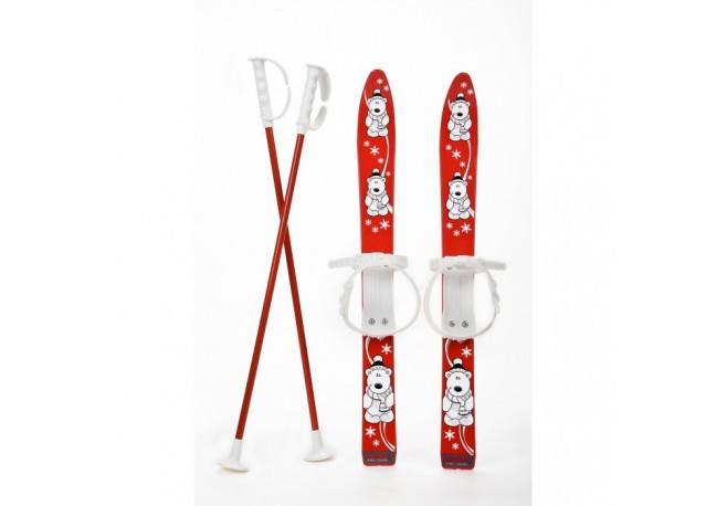 Schiuri copii Marmat 70 cm - Rosu