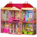 Casuta de papusi cu 128 de elemente din carton si plastic Ecotoys HC33423