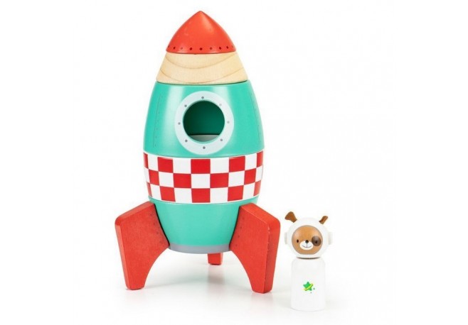 Racheta din lemn Ecotoys 1096