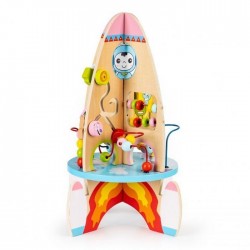 Racheta educationala din lemn 8 in 1 Ecotoys TL88037