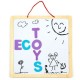 Tabla educationala 3 in 1 cu litere magnetice Ecotoys ESC-W-018A