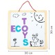 Tabla educationala 3 in 1 cu litere magnetice Ecotoys ESC-W-018A