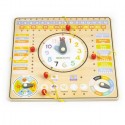 Tabla din lemn cu ceas si calendar Ecotoys ESC-W-036
