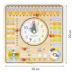 Tabla din lemn cu ceas si calendar Ecotoys ESC-W-036