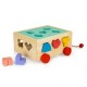 Carucior educational cu blocuri din lemn Ecotoys HM015197