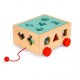 Carucior educational cu blocuri din lemn Ecotoys HM015197
