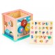 Cub educational din lemn Ecotoys Dino HM015471