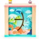 Cub educational din lemn Ecotoys Dino HM015471