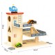 Rampa cu garaj si lift din lemn + masinute Ecotoys 1081