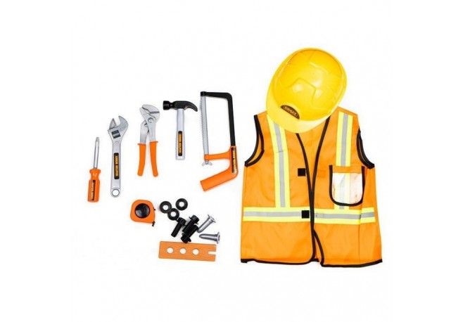 Set de unelte cu vesta de lucru Ecotoys HC487158
