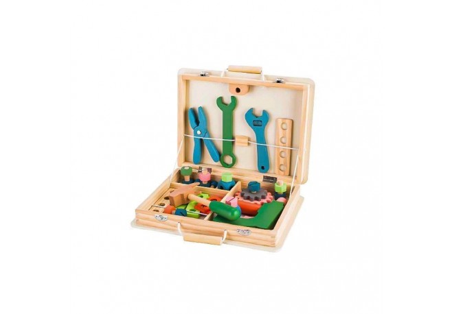 Trusa cu unelte din lemn Ecotoys TL80014