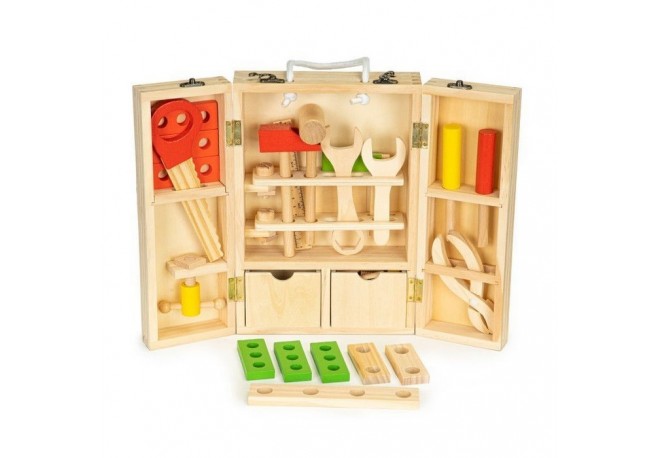 Trusa cu unelte XXL  din lemn Ecotoys MB028