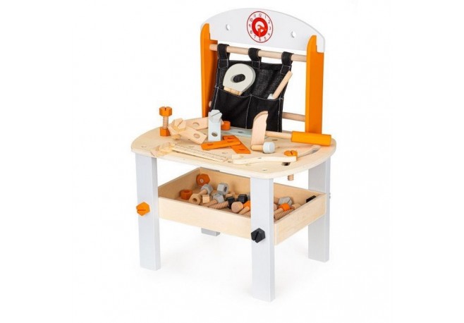 Banc de lucru din lemn 63 piese Ecotoys 1177
