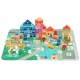 Centru de activitate orasel educational cu blocuri din lemn 120 piese Ecotoys MA426