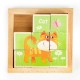 Cuburi educationale din lemn tip puzzle zoo Ecotoys MA443