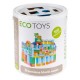 Set educational cu blocuri din lemn 100 piese ocean Ecotoys SR19006